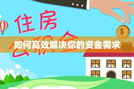 拉萨如何高效解决你的资金需求